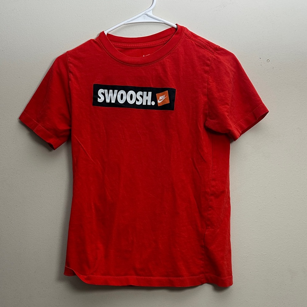 Nike Red Swoosh Kids Short Sleeve Tee